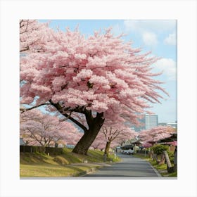 Sakura Trees In Bloom Canvas Print