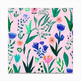 Pink Flowers Canvas Print