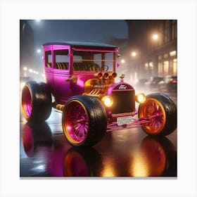 Pink Ford Model T Canvas Print