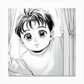 Boy With Big Eyes Canvas Print