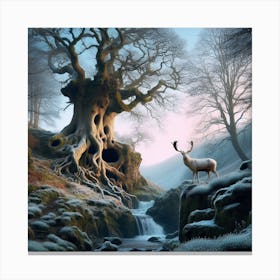 Deer In The Forest 39 Canvas Print