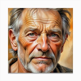 Portrait Of An Old Man Canvas Print