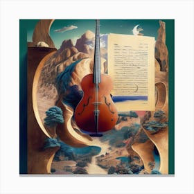 Violin In The Sky Canvas Print