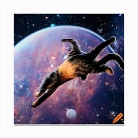 Alien Cat Legs in Space Canvas Print