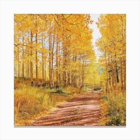 Autumn Hike Through Forest Canvas Print