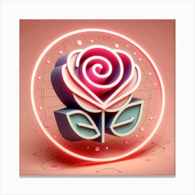 Rose In A Circle Canvas Print