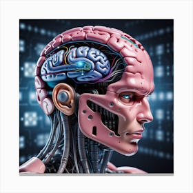 Cyborg Head 1 Canvas Print