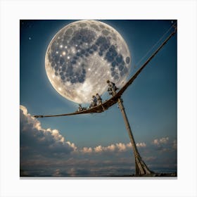 Catching The Moon Canvas Print