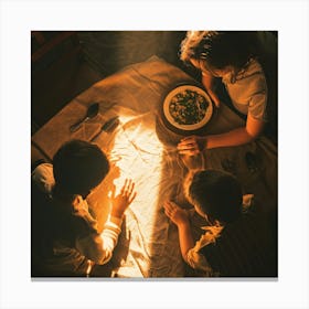 Family Dinner 1 Canvas Print