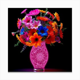 Colorful Flowers In A Vase 24 Toile