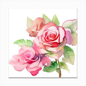 Watercolor Roses8 Canvas Print