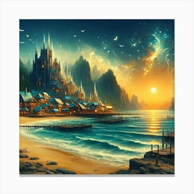 Beachside Town 5 Canvas Print