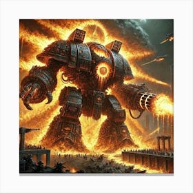 Vulkaris Flame Colossus Iron Commonwealth Canvas Print