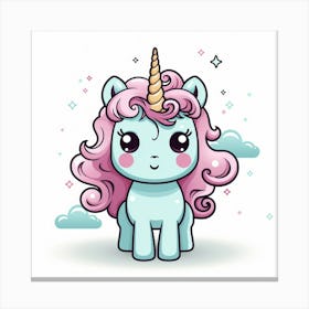 Cute Unicorn 371 Canvas Print