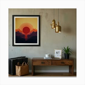 Sunset In The Mountains 1 Canvas Print