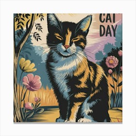 Cat Day 1 Canvas Print