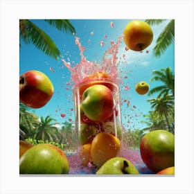 Splash Of Fruit Canvas Print