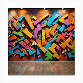 Freedom Painted: Graffiti on Urban Walls Canvas Print