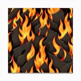 Fire Flames Canvas Print