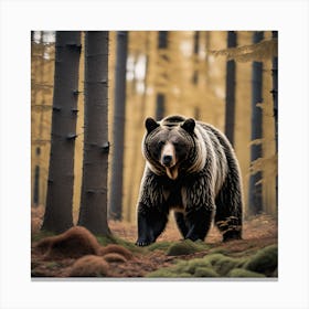 Grizzly Bear In The Forest 8 Canvas Print