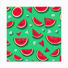 Watermelon Seamless Pattern 1 Canvas Print