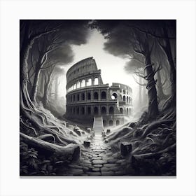 Colosseum In An Enchanted Forest 5 Canvas Print