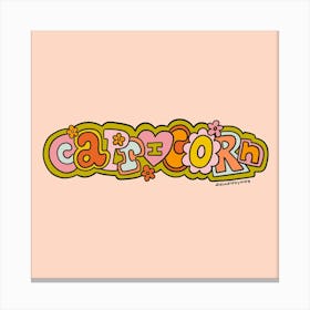 Capricorn Doodle Letters Canvas Print