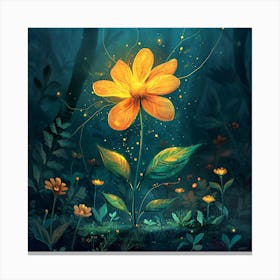 Fairy Flower In The Forest Canvas Print