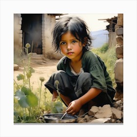 Nepali Child Canvas Print