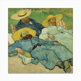 The Siesta La Siesta Vincent Van Gogh 5 Canvas Print