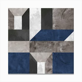 Gray and blue textures 6 Canvas Print