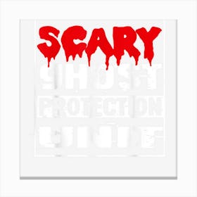 Halloween Adult Costume Ghost Scary Protection Unit Canvas Print