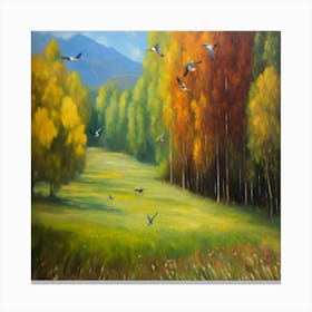 Autumn In The Meadow Canvas Print