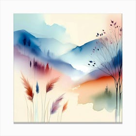 Watercolor Landscape Painting 20 Canvas Print