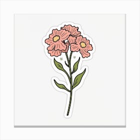 Pink Flowers 1 Canvas Print