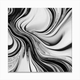 Black and White Abstract Art 10 Canvas Print