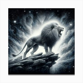 Lion Of The Night 3 Canvas Print