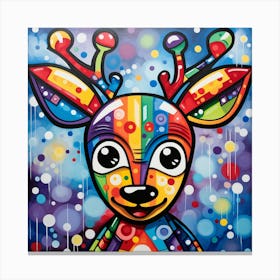 Colorful Deer Canvas Print