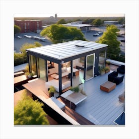 Modern Roof Top Living Canvas Print