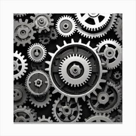 Gears Background 25 Canvas Print