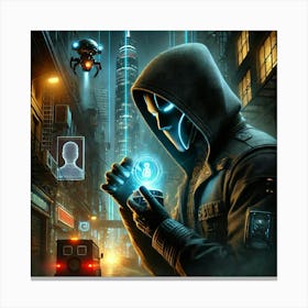 A Dark And Mysterious Sci Fi Depiction Of Cipher Deception Skills Canvas Print