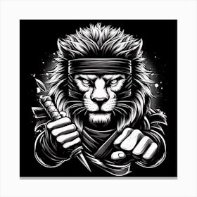 Lion Ninja Canvas Print
