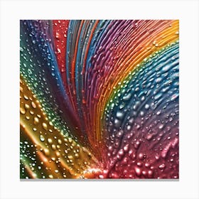 Rainbow Water Droplets Canvas Print