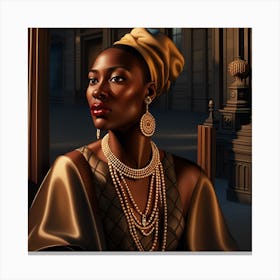 Black and Gold Canvas Print