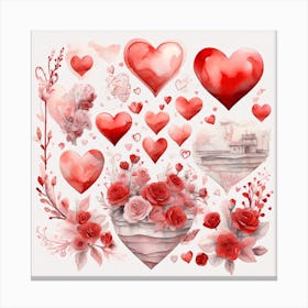 Happy Valentine Day 4 Canvas Print