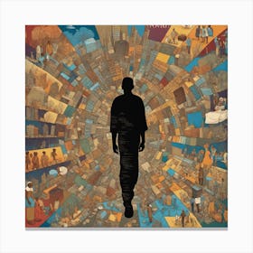 Man In A City Canvas Print