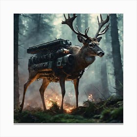 Deer In The Woods 24 Canvas Print