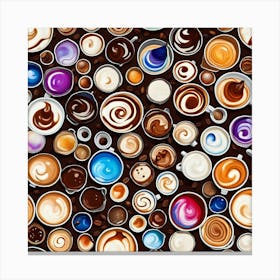 Coffee Cup Pattern Canvas Print