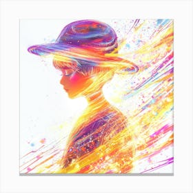 Girl In The Hat 1 Canvas Print