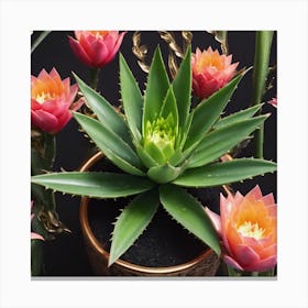 Potted Aloe Vera Canvas Print